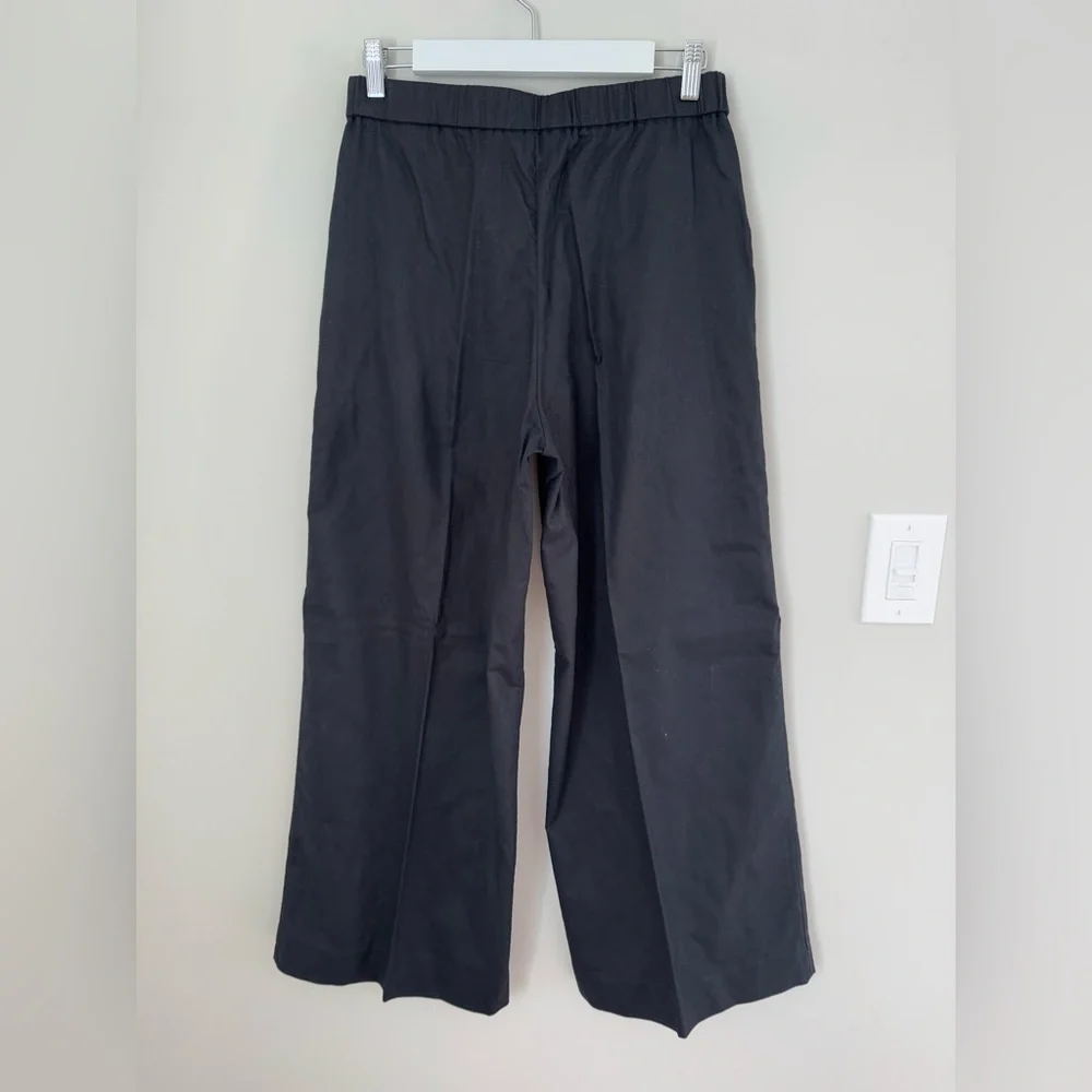 Banana Republic Linen-Blend Wide-Leg Pant Pleated - Black size 2